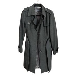 Banana Republic Women's sz M Wool Trench Military Coat